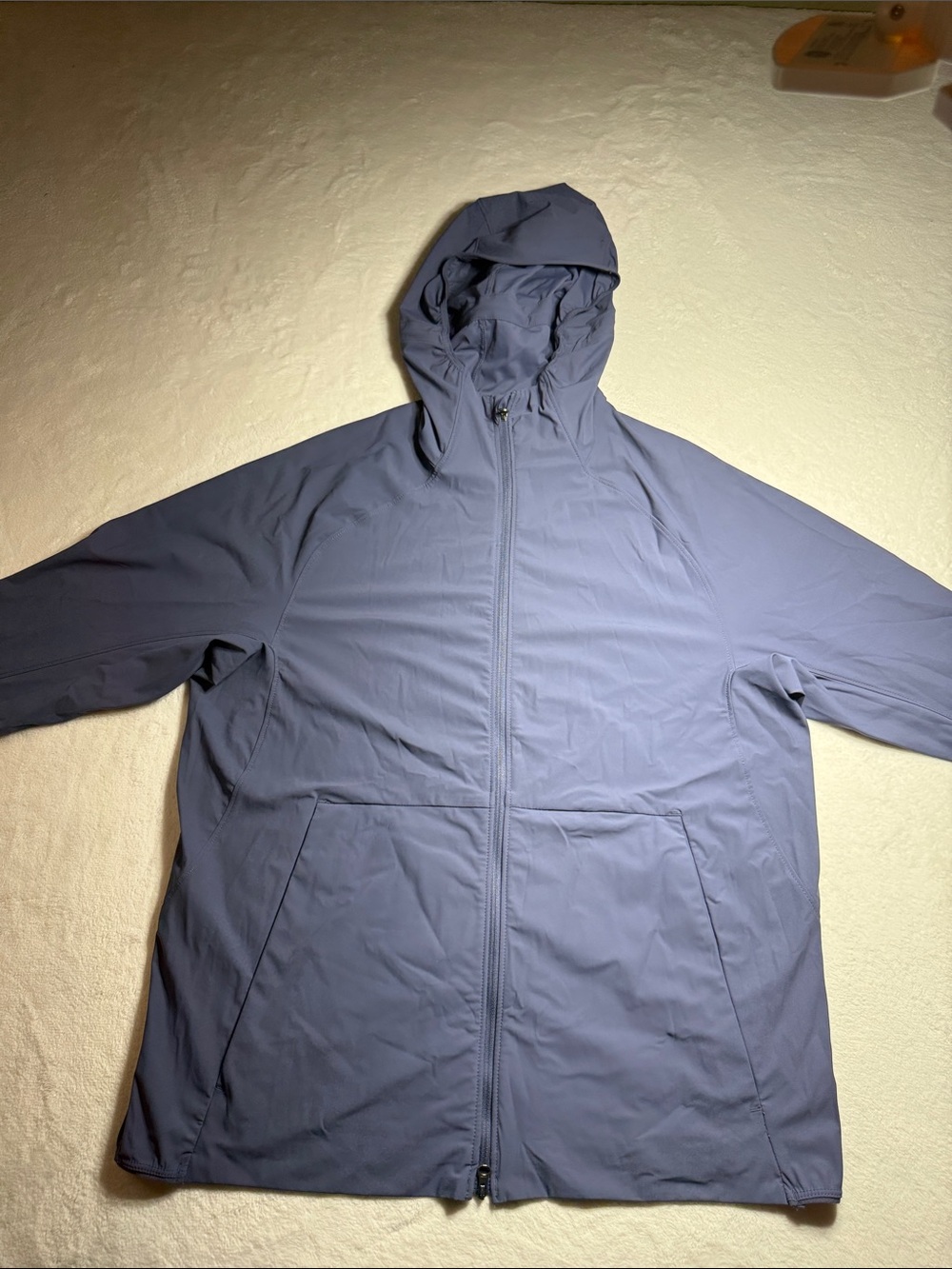 Quince Hooded Running Windbreaker in Slate Blue